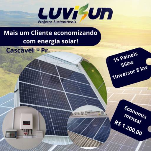 Comprar o produto de Empresa Especializada em Energia Solar em Energia Solar pela empresa Luvisun Projetos Sustentáveis em Cascavel, PR por Solutudo