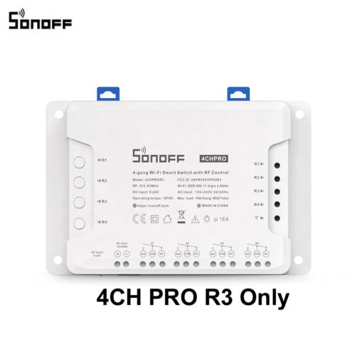 SONOFF 4CH PRO R3 - DIY - Interruptor inteligente, WI-FI, RF 433.92MHZ, 4 CANAIS  em Bauru, SP por Lecatex Store
