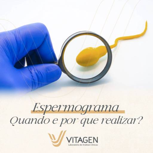 Exame de espermograma por Vitagen Laboratório de Análises Clínicas - Centro