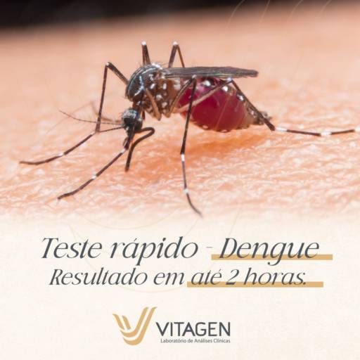 Teste rápido para Dengue  por Laboratório Vitagen Matriz