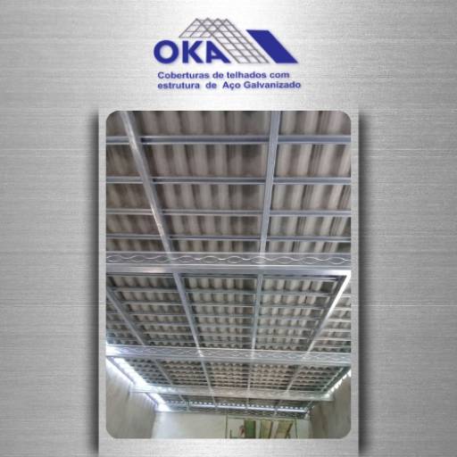 Comprar o produto de Cobertura Garagem - Telha de Cimento Cinza em Estruturas Metálicas pela empresa OKA - Inovação em Coberturas em Itapetininga, SP por Solutudo