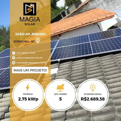 Comprar o produto de Especialista em Energia Solar em Energia Solar pela empresa Magia Solar em Votorantim, SP por Solutudo
