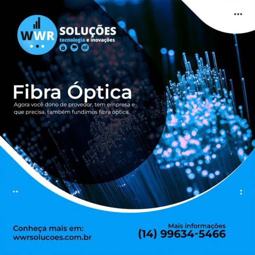 Comprar o produto de Fibra óptica em Marketing e Internet pela empresa WWR Solar em Santa Cruz do Rio Pardo, SP por Solutudo