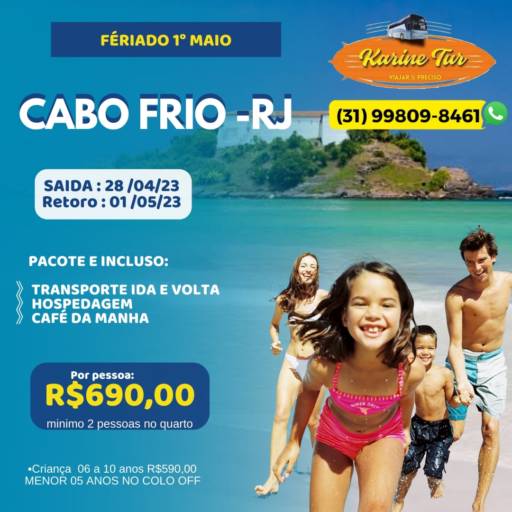 Viagem para Cabo Frio por Karine tur