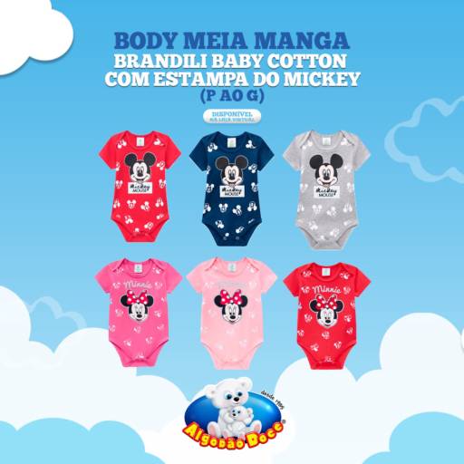 Comprar o produto de Body Meia Manga em Roupas Infantis pela empresa Lojas Algodão Doce - Major em Botucatu, SP por Solutudo