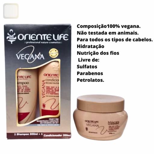 Kit hidratação capilar vegana