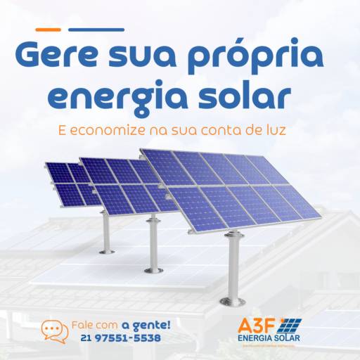 Comprar o produto de Energia Solar On Grid em Energia Solar pela empresa A3F Energia Solar em Duque de Caxias, RJ por Solutudo