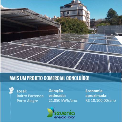 Projeto Fotovoltaico Comercial e Residencial por Sevenia Energia Solar