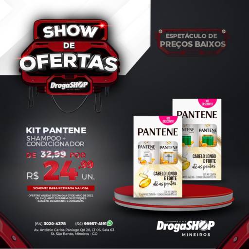 Comprar o produto de Kit pantene em Shampoos e Condicionadores pela empresa DrogaShop em Mineiros, GO por Solutudo