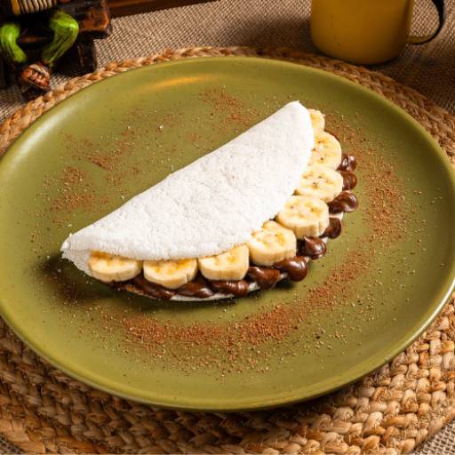 Tapioca de Banana e Creme de Avelã por Titão | Burger Artesanal + Culinária Nordestina