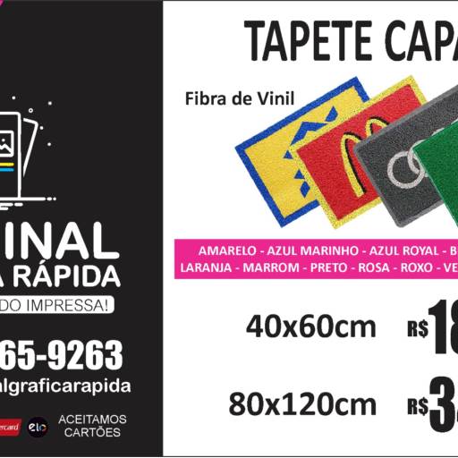 Comprar o produto de Tapete Carpacho em Gráficas pela empresa Original Gráfica Rápida em Botucatu, SP por Solutudo