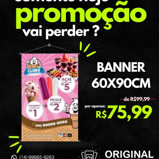 Comprar a oferta de Banner em Gráficas pela empresa Original Gráfica Rápida em Botucatu, SP por Solutudo