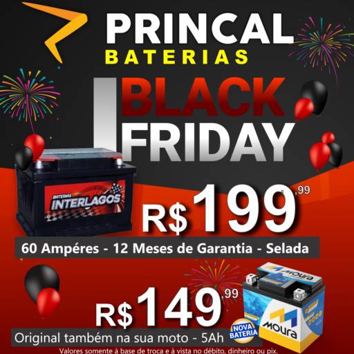 Comprar a oferta de Bateria 60AH Livre de Manutenção com 12 meses de garantia Selada em Baterias pela empresa Princal Baterias em Botucatu, SP por Solutudo
