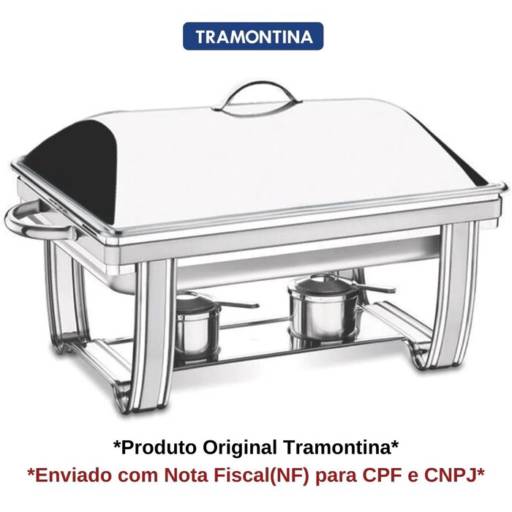Rechaud Inox 1 Cuba c/2 Fogareiros - Tramontina por Casa Vitória