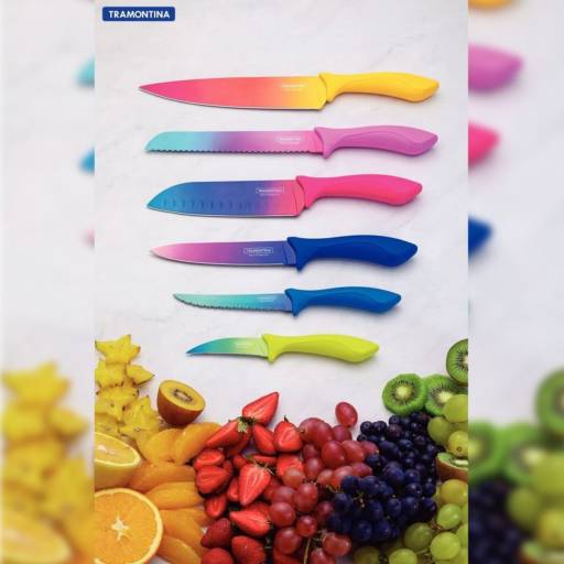 Conjunto de Facas Colorcut 6 peças - Tramontina por Casa Vitória