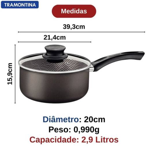 Panela Chumbo 20cm Antiaderente - Tramontina por Casa Vitória