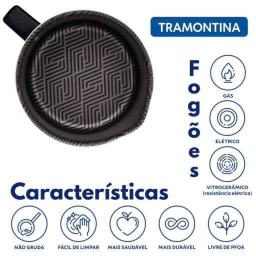 Caneca Antiaderente 14cm Paris Chumbo - Tramontina por Casa Vitória