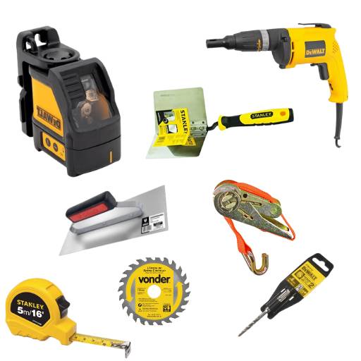 Ferramentas especializadas para construção em drywall