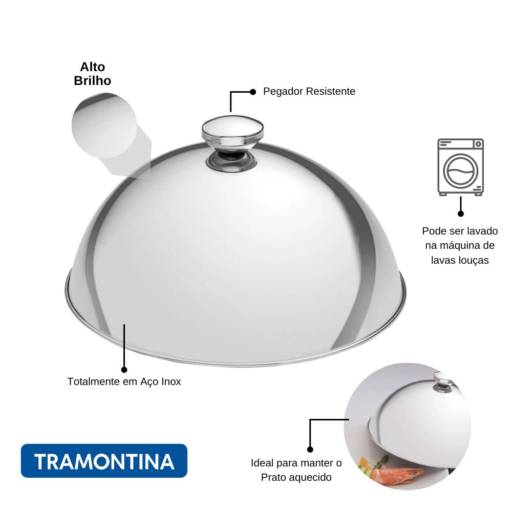 Cloche Inox 24cm Service - Tramontina por Casa Vitória