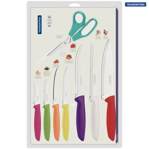 Conjunto de Utensílios Inox 8 Peças Plenus - Tramontina por Casa Vitória