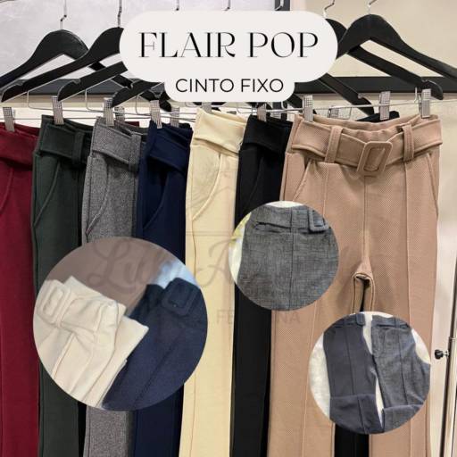 Comprar o produto de Calça Flair (Flair Pop) em Roupas Femininas pela empresa Luh Azevedo Moda Feminina em Itupeva, SP por Solutudo