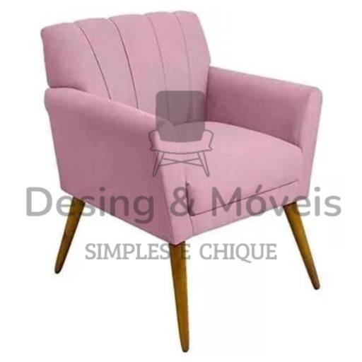 Poltrona Cecilia - Cor 20 Rosa - 10x s Juros