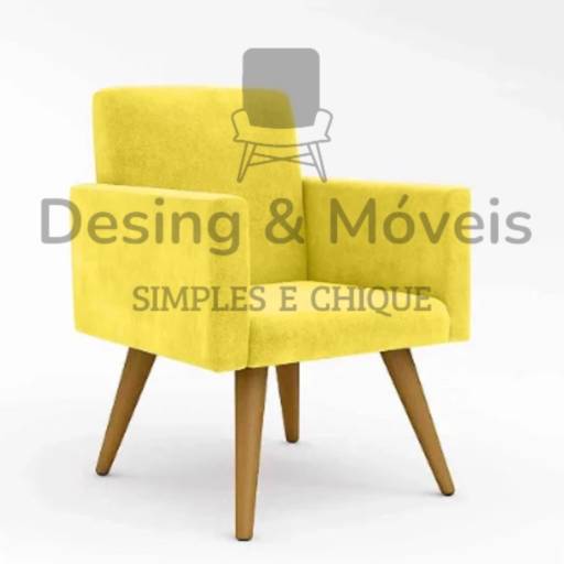 Poltrona Nina - Cor 28 Amarelo - 10x s Juros