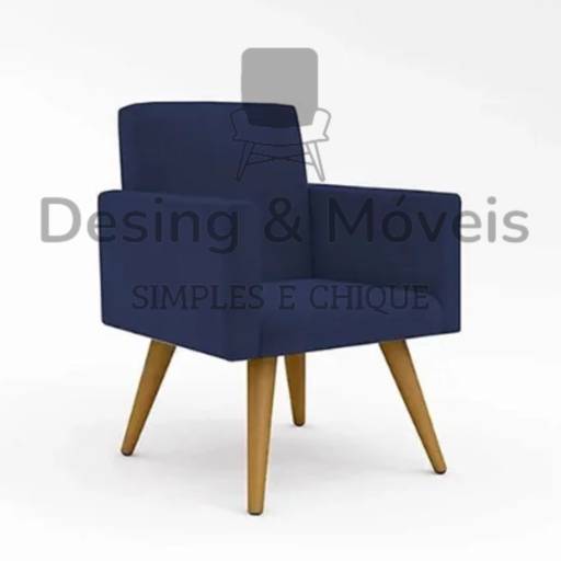 Poltrona Nina - Cor 07 Marinho - 10x s Juros