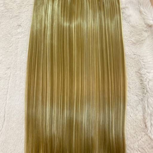 Aplique Tic Tac Mesclado Loiro em Foz do Iguaçu, PR por Trimurti Cabelos para Mega Hair Perucas Jumbo e Apliques para Cabelo 