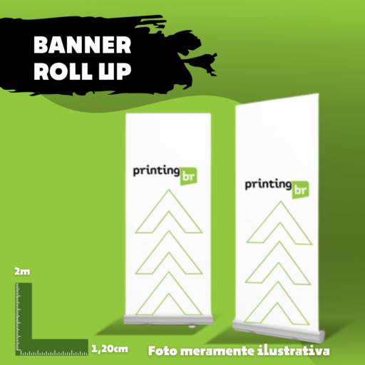 Comprar o produto de Banner Roll up 1,20x2,00 em Banners pela empresa Gráfica BR Printing - Banners, Placas, Adesivos, Outdoors e Impressos em Geral em Atibaia, SP por Solutudo