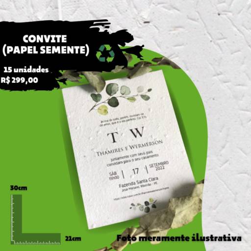Convite (Papel semente) 30cm X 21cm em Atibaia, SP por Gráfica BR Printing - Banners, Placas, Adesivos, Outdoors e Impressos em Geral