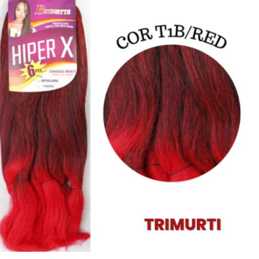 Jumbo Vermelho Mesclado Marca HIPER X  em Foz do Iguaçu, PR por Trimurti Cabelos para Mega Hair Perucas Jumbo e Apliques para Cabelo 