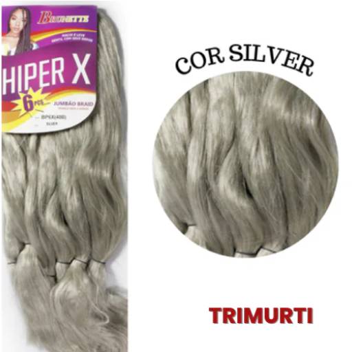 Cabelo Sintético Jumbo Cor Cinza  em Foz do Iguaçu, PR por Trimurti Cabelos para Mega Hair Perucas Jumbo e Apliques para Cabelo 