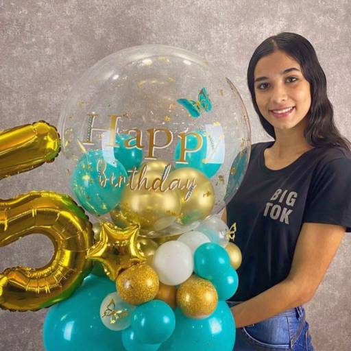 Balão Personalizado com Frase para Festa de Aniversário 