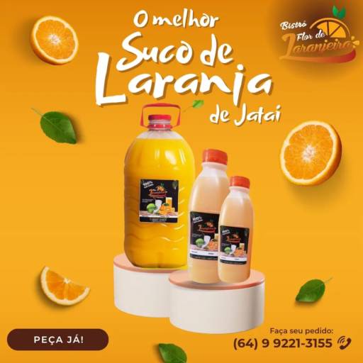 Suco de laranja natural por Bistrô Flor De Laranjeira|Comida Vegetariana E Sucos Naturais 