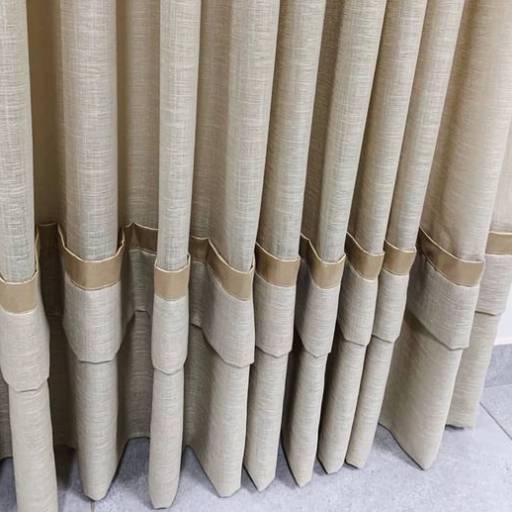 Cortina de Linho Sintético com Barra 