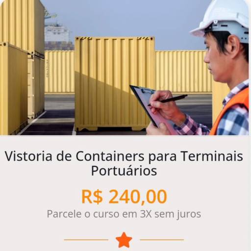 Vistoria de Containers para Terminais Portuários