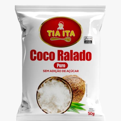 Comprar o produto de COCO RALADO PURO 50G em Coco ralado pela empresa TIA ITA ALIMENTOS em Aracaju, SE por Solutudo