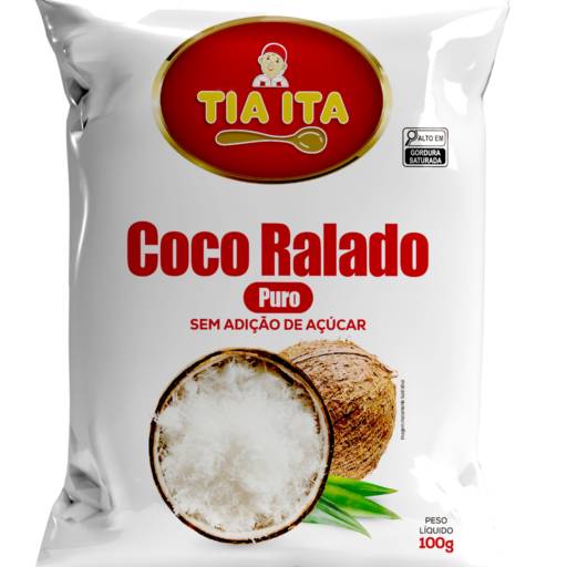 Coco ralado puro 100g em Aracaju, SE por TIA ITA ALIMENTOS