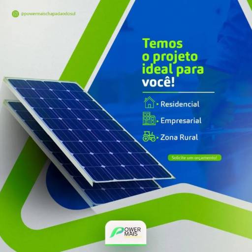 Venda, Instalação e Manutenção de Sistemas Fotovoltaicos  por Power Mais Chapadão do Sul