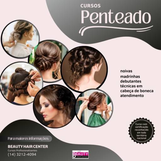 Comprar o produto de Curso de Penteado em Bauru em Cursos de Beleza pela empresa Beauty Hair Center - Cursos profissionalizantes na área da beleza em Bauru em Bauru, SP por Solutudo