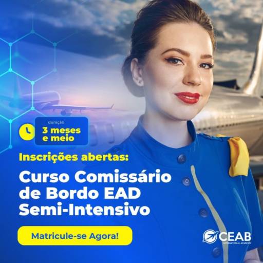 Comprar a oferta de Curso Aeromoça EAD em Cursos pela empresa CEAB BRASIL em São Paulo, SP por Solutudo
