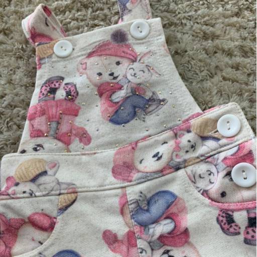 Jardineira e Body Manga Longa em Lençóis Paulista, SP por Balão Mágico Kids