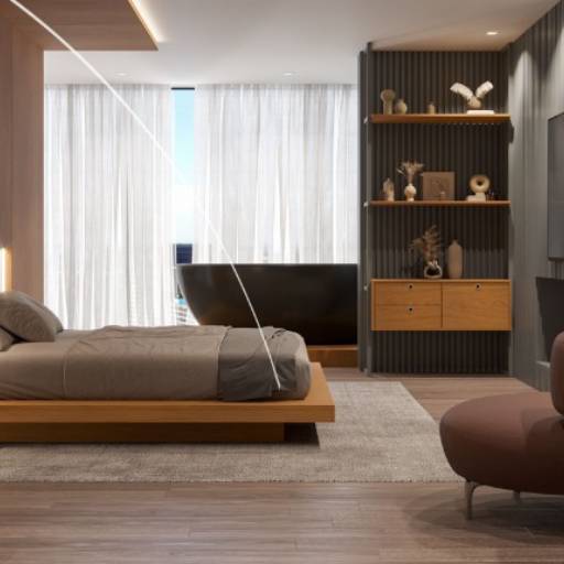 DORMITÓRIO por Dimare Bertioga Móveis Planejados