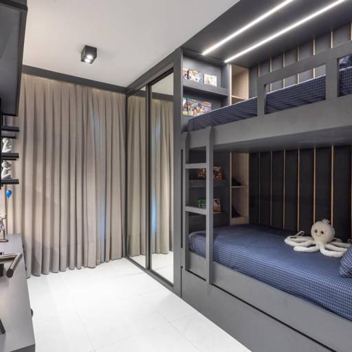 DORMITÓRIO por Dimare Bertioga Móveis Planejados