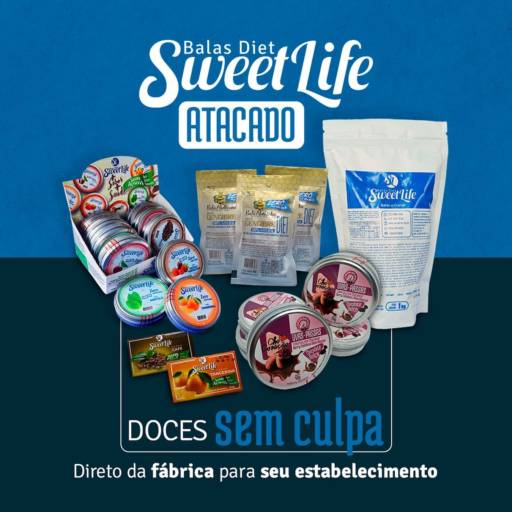 Comprar o produto de Venda de bala diet em atacado em Sobremesas Diet pela empresa Sweet Life - Balas Diet em Nova Friburgo, RJ por Solutudo