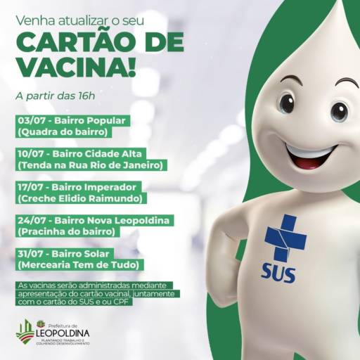 IMUNIZAÇÃO EXTRAMUROS LEVA VACINAÇÃO AO BAIRRO SOLAR NESTA SEGUNDA-FEIRA