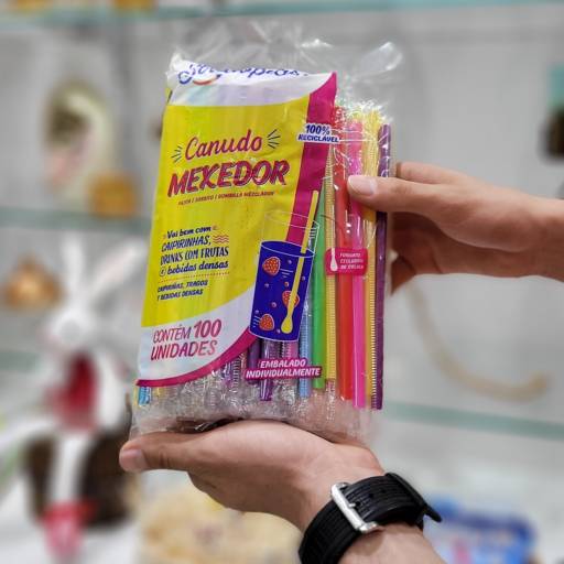 Canudo Mexedor Colorido  por EmbalaFoz Tudo em Embalagens
