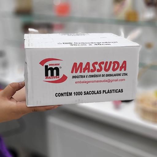 Caixa de Sacolas Plásticas com 1000 unidade por EmbalaFoz Tudo em Embalagens