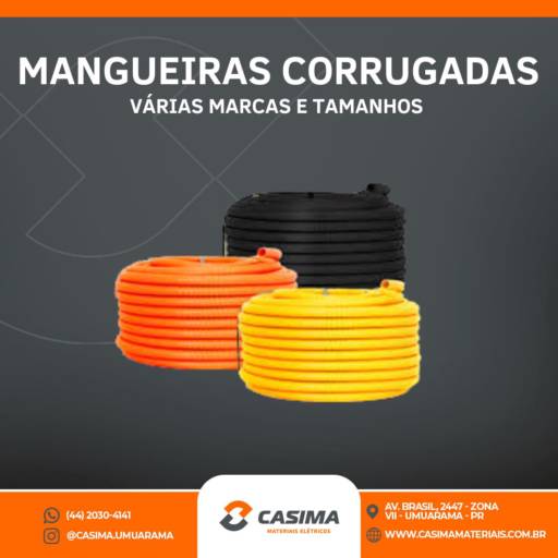 Comprar o produto de Mangueira corrugada em Materiais Elétricos pela empresa Casima Materiais Elétricos em Umuarama, PR por Solutudo